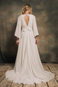 Load image into Gallery viewer, modern bohemian wedding dress with detachable sleeves