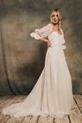 Load image into Gallery viewer, strapless wedding dress with detachable sleeves