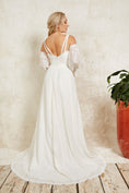 Load image into Gallery viewer, sustainable wedding dress with detachable sleeves