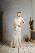 Load image into Gallery viewer, model wearing a vintage-inspired wedding dress