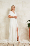 Load image into Gallery viewer, wedding dress with a skirt slit