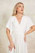 Load image into Gallery viewer, wedding dress with a skirt slit
