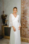 Load image into Gallery viewer, model wearing a whimsical wedding dress perfect for an outdoor wedding