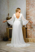 Load image into Gallery viewer, model wearing a whimsical wedding dress perfect for an outdoor wedding