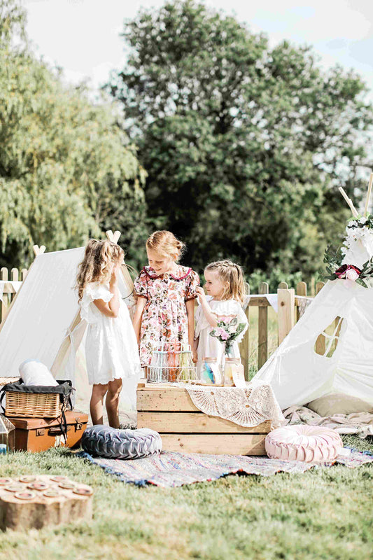 Children playing at a wedding