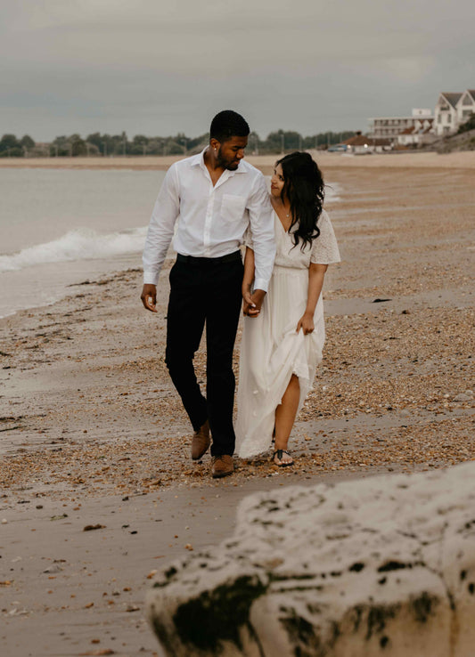 bride and groom on a beach wedding