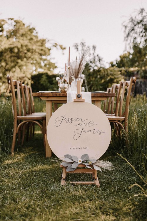 sustainable wedding signage