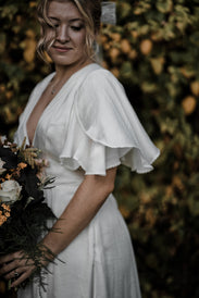 wedding dress butterfly sleeve
