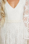 lace motif bridal sash