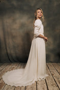 Load image into Gallery viewer, modern boho wedding dress with leg of mutton sleeves
