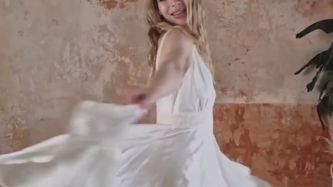 Modern bohemian wedding dresses in the UK.