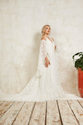 Load image into Gallery viewer, star lace wedding dress with detachable sleeves
