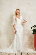 Load image into Gallery viewer, sustainable lace wedding dress made in the UK
