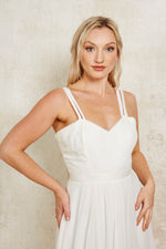 sustainable wedding dress with detachable sleeves