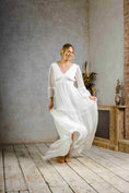 Load image into Gallery viewer, model wearing a whimsical wedding dress perfect for an outdoor wedding
